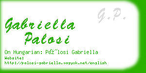 gabriella palosi business card